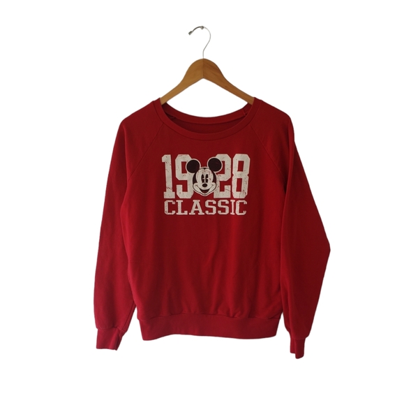 Disney Tops - Mickey Mouse Long Sleeve Shirt. Red. 1928 Classic. Size XL.